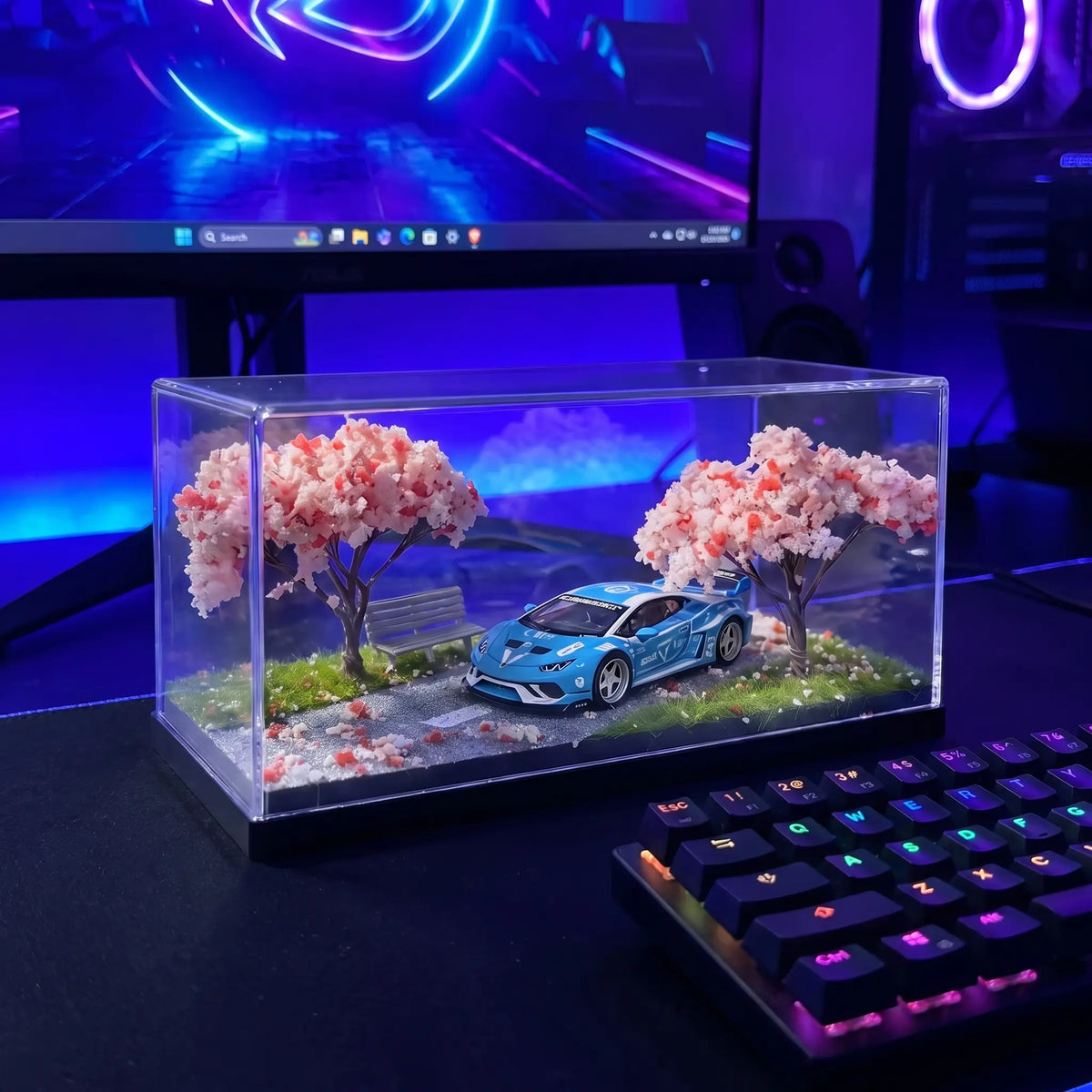 Cherry Blossom Diorama Car Model